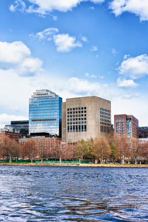 Skyscrapers at Charles River in Boston, Massachusetts, the USA.の写真素材