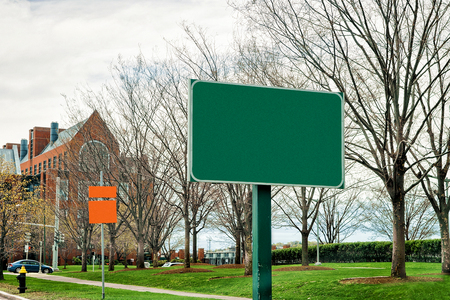 Empty Road indicator plate in Cambridge, MA, USA.の写真素材