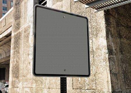 Empty Street road indicator in downtown Boston, MA, USAの写真素材