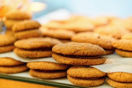 Traditional cookies in Mantua, Lombardy, Italyの写真素材