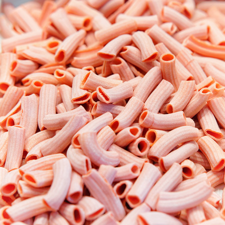 Traditional Italian pasta of Siena, Tuscany, Italyの写真素材