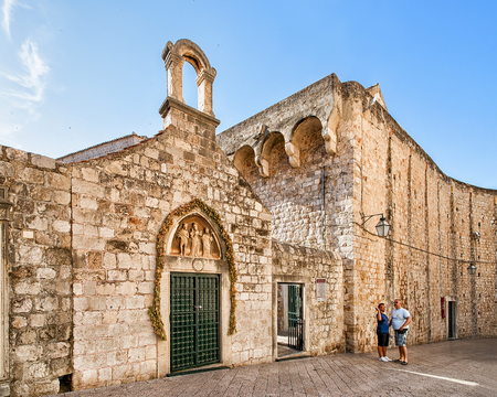 Dubrovnik, Croatia - August 19, 2016: Tourists in the Old city of Dubrovnik, Dalmatia, Croatiaのeditorial素材