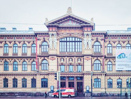 Helsinki, Finland - March 8, 2017: Ateneum National Gallery building in Helsinki, Finland in winter.のeditorial素材