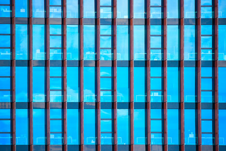 Windows of the modern office building skyscraper in the business districtのeditorial素材