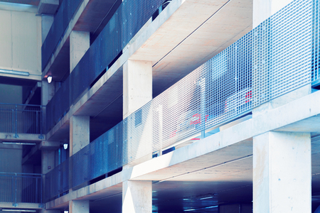 Modern car parking garage of the business centerのeditorial素材