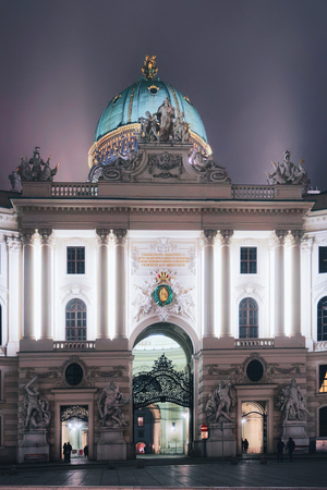 Vienna, Austria - January 8, 2014: St Michael Wing of Hofburg Palace in Vienna, Austria.のeditorial素材