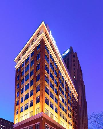 Philadelphia, USA - May 4, 2015: Skyscraper of Philadelphia, in Pennsylvania, the USA. In the eveningのeditorial素材