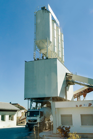 Lausanne, Switzerland - August 26, 2018: Construction Cistern and track on the development site in Switzerlandのeditorial素材