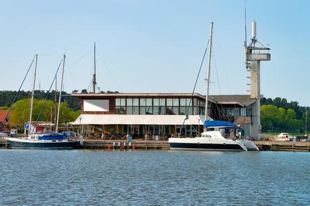 Port in Nida town near Klaipeda in Neringa on the Curonian Spit at the Baltic Sea in Lithuania.の写真素材