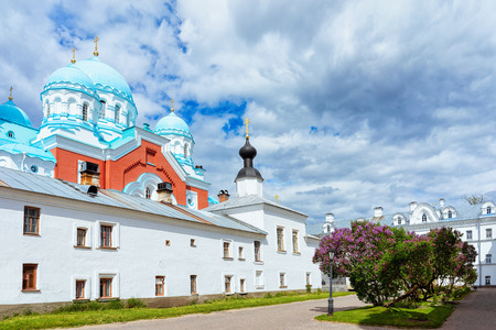 Valaam Monastery of Karelia in Russia. It is situated on an island on Lagoda Lakeのeditorial素材