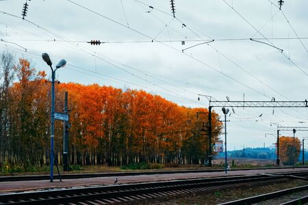 Vladimir, Russia - September 27, 2009: Train railway station in Bogolyubovo, Russia.のeditorial素材
