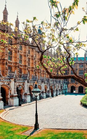 London, UK - April 30, 2011: Westminster Palace in London old town in United Kingdom. City capital of UK. England in spring. Cityscape at day.のeditorial素材