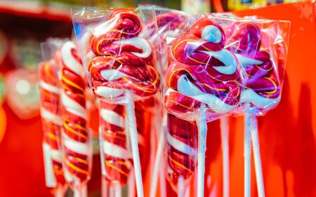 Candy at Christmas Market at Charlottenburg Palace in Winter Berlinの写真素材