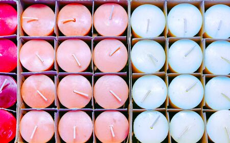 Wax candles at Christmas Market.の写真素材
