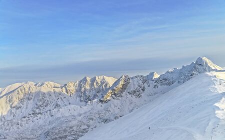 Sunny weather in the Kasprowy Wierch in Zakopane in Tatra Mountains in winter. Zakopane is a town in...
