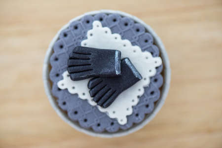 SWAT Theme Cup Cakeの写真素材