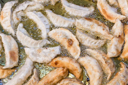 fried gyozaの写真素材