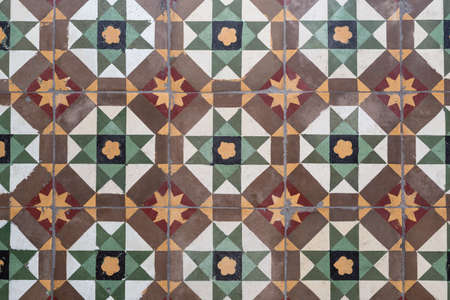 vintage floral pattern floor tile