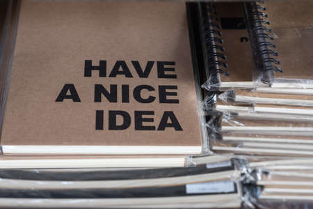 have a nice idea note bookの写真素材