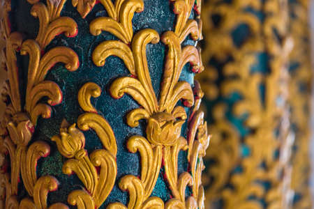 temple pole decorationの写真素材