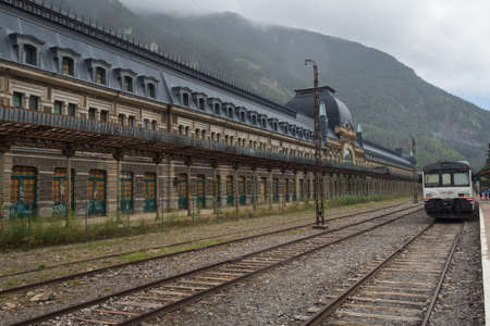Canfranc train station in Pyrennesのeditorial素材