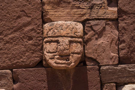 Ruins of the ancient city of Tiwanaku, Bolivia