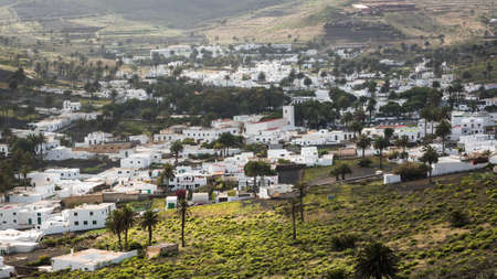 View of Haria, the valley of the thousand palm trees in Lanzarote, Canary Islands