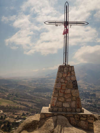 Landscape of Tafi del valle from Cerro de la Cruz, Argentina. north westの写真素材