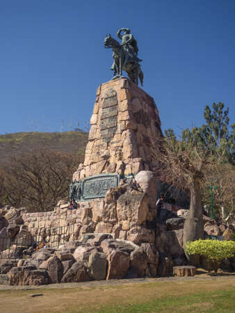 Monument to Martin Miguel de Guemes, a military leader and caudillo in Argentina north westのeditorial素材
