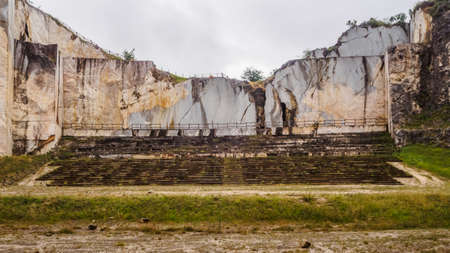 Amphitheater in a quarry outside the cave of Pozalgua, in the Basque Country