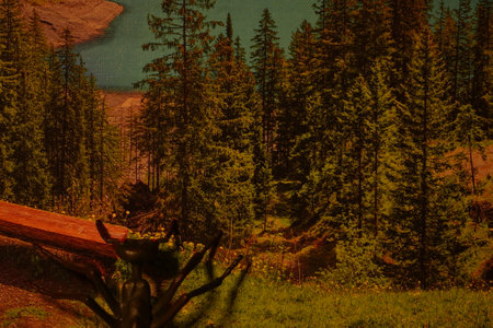 Coins and metal art with toy elementsの写真素材