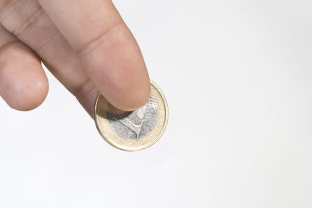 Some money of europe in a hands for buy somethingの写真素材