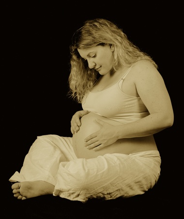 picture of a beautiful pregnant womanの写真素材