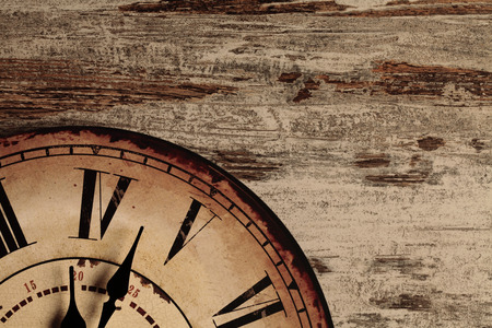 background with a vintage clockの写真素材