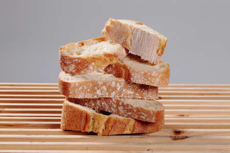 delicious and healthy slices of wheat breadの写真素材