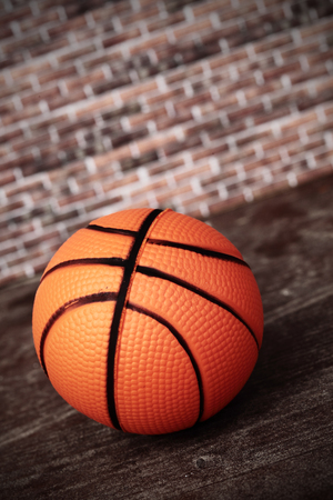 abandoned basketball ballの写真素材