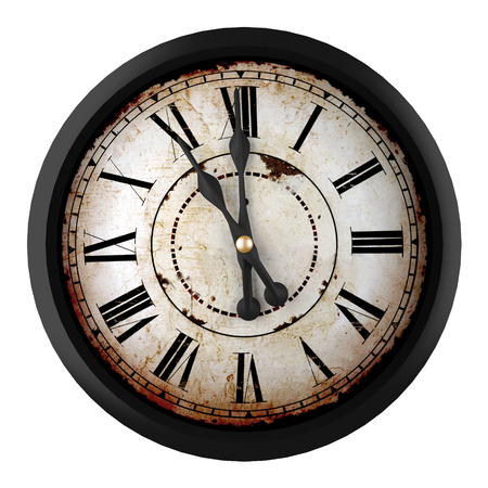 3d design of a clock at eleven oÂ´clock