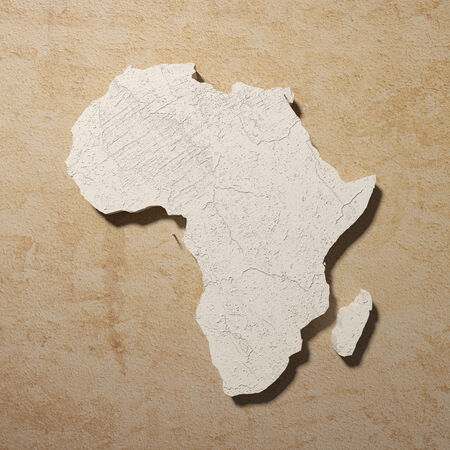 3d rendering of a textured africa mapの写真素材