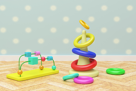 3d rendering of some baby toysの写真素材