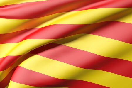 3d rendering of a catalonia flagの写真素材