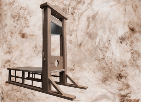 3d rendering of a guillotine, a dead instrumentの写真素材