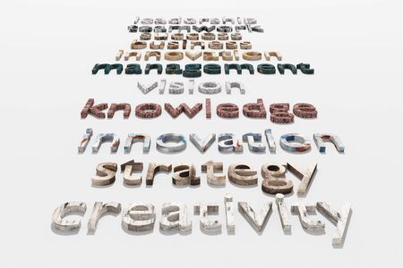 3d rendering of some business wordsの写真素材