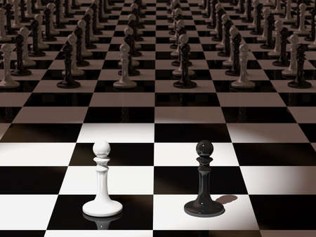 3d rendering of pawn chessの写真素材