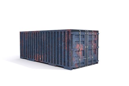 3d rendering of a container on a white background