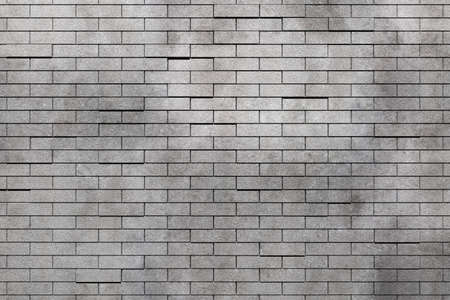 3d rendering of an old and dirty brick wall