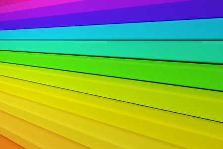 3d rendering of an abstract composition with a lot of colored barsの写真素材