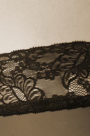 Detail of a black lingerieの写真素材