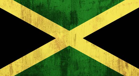 Old and dirty textured jamaica flagの写真素材