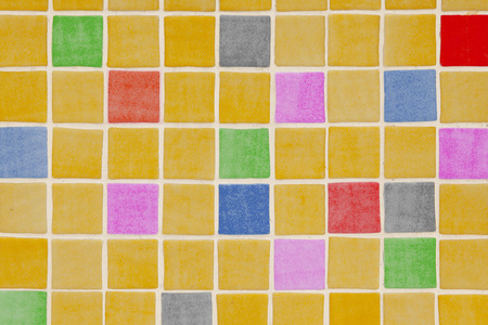 Detail of a very colored tiles wallの写真素材