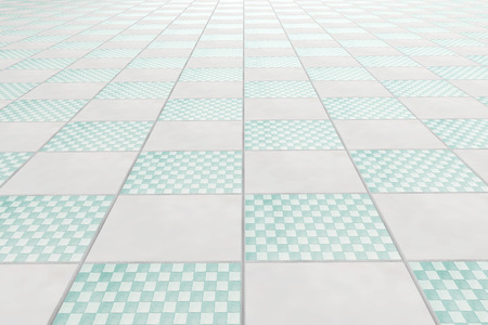 3d rendering of a square tiles floorの写真素材